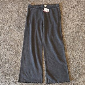 Roxy Women's Charcoal Wide-Leg Knit Joggers